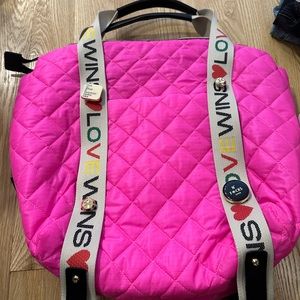 Pink reversible tote